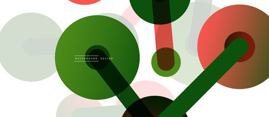 Line points connections geometric abstract background. Circles connected by lines. Trendy techno business template for wallpaper, banner, background or landing