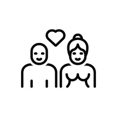 Black line icon for newly