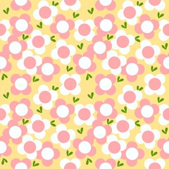 Seamless floral pattern.Silhouette of flowers with branches, leaves and berries. Abstract roses, tender pastel colors. Perfect for cotton fabric, texture, paper, shawls.