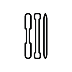 Black line icon for sticks