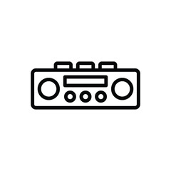 Black line icon for av audio
