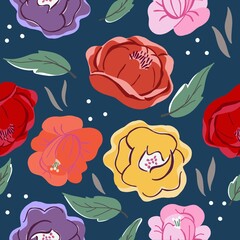 Abstract elegance seamless pattern with floral.Flower print. Elegance seamless pattern.