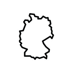 Black line icon for deutschland