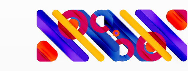 Lines geometric background. Stripes and rings composition business template for wallpaper, banner, background or landing