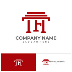 Initial T F T logo design vector template, Creative T logo design concepts