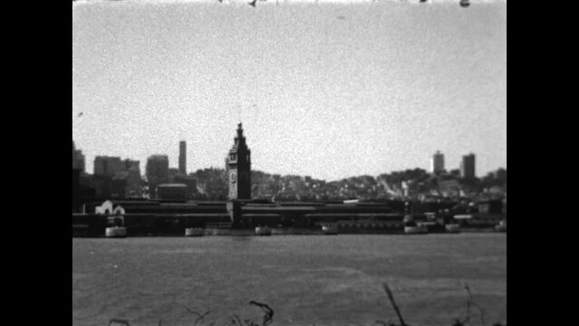 San Francisco Oakland Bay Bridge 1936 - Views of the San Francisco - Oakland Bay Bridge before it opened in 1936.