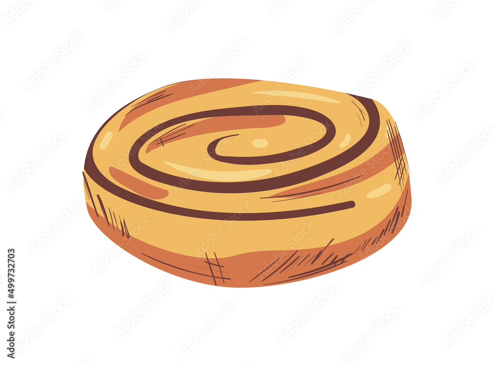 Wall mural bread cinnamon roll design