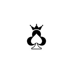 King poker logo design vector