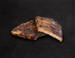 Grilled and smoked ribs