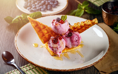 Forest fruit ice cream