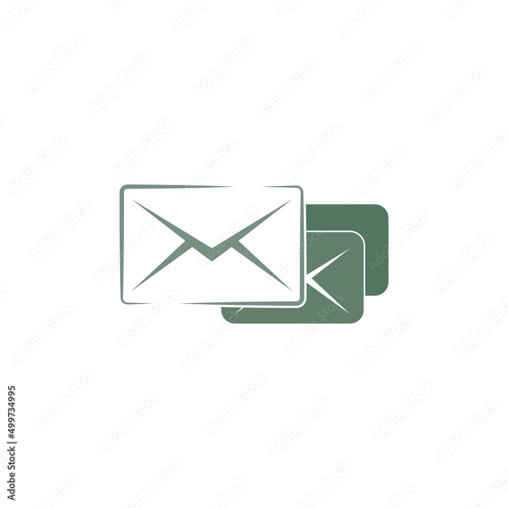 Wall mural envelope icon, mail icon illustration