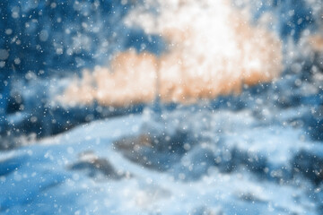  blurred winter forest