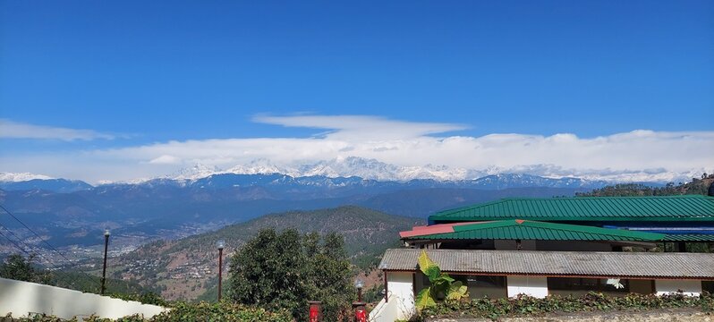 view of the mountains