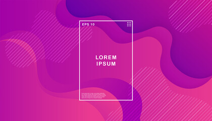 Abstract colorful fluid shape background. Purple modern web page background