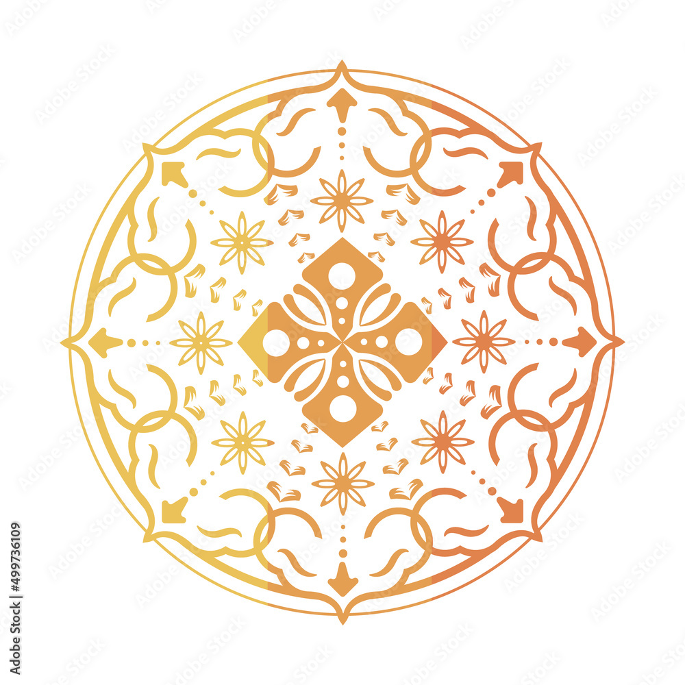 Canvas Prints golden ornament illustration