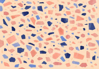 Orange terrazzo tile pattern illustration