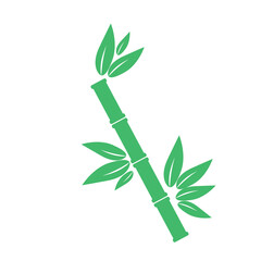 Fototapeta premium Green bamboo branches and leaves.