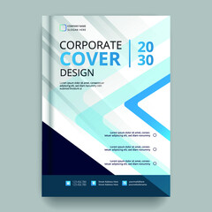 Business annual report cover page design templates