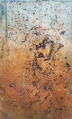 Dirty walls with stains plaster  and rustl