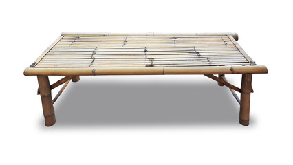 The seat is made of bamboo by hand on white background