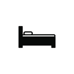Bed, Bedroom Solid Line Icon Vector Illustration Logo Template. Suitable For Many Purposes.
