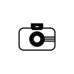 Camera, Photography, Digital, Photo Solid Line Icon Vector Illustration Logo Template. Suitable For Many Purposes.