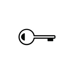 Key Solid Line Icon Vector Illustration Logo Template. Suitable For Many Purposes.