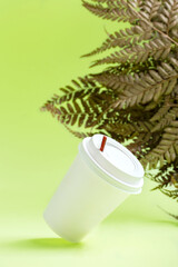 White plastic cup