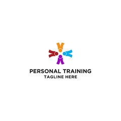 Personal training logo icon design vector 