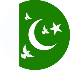 Pakistan country flag button