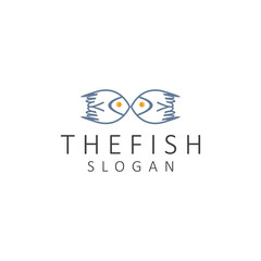 Thefish logo icon design vector 