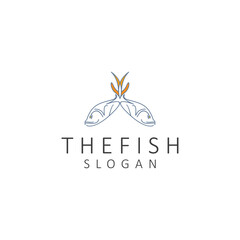 Thefish logo icon design vector 