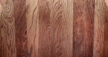 Wood texture.Dark oak. Wooden panel made up of oak planks.