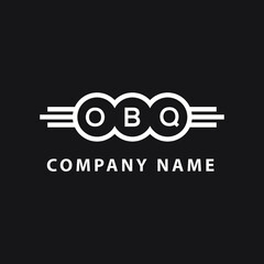 OBQ letter logo design on black background. OBQ  creative initials letter logo concept. OBQ letter design.
