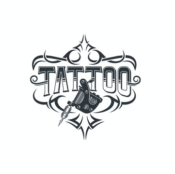 Tattoo studio logo design set, retro styled... - Stock Illustration  [42038669] - PIXTA
