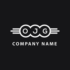 OJG letter logo design on black background. OJG  creative initials letter logo concept. OJG letter design.