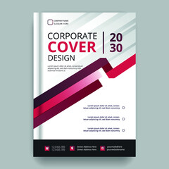 Business annual report cover page design templates