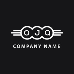 Fototapeta premium OJQ letter logo design on black background. OJQ creative initials letter logo concept. OJQ letter design.