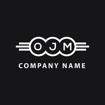 OJM letter logo design on black background. OJM  creative initials letter logo concept. OJM letter design.