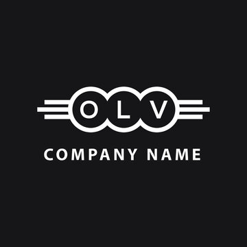 OLV letter logo design on black background. OLV  creative initials letter logo concept. OLV letter design.