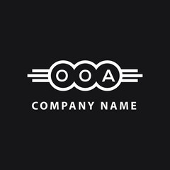 OOA letter logo design on black background. OOA  creative initials letter logo concept. OOA letter design.
