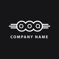 OOQ letter logo design on black background. OOQ  creative initials letter logo concept. OOQ letter design.
