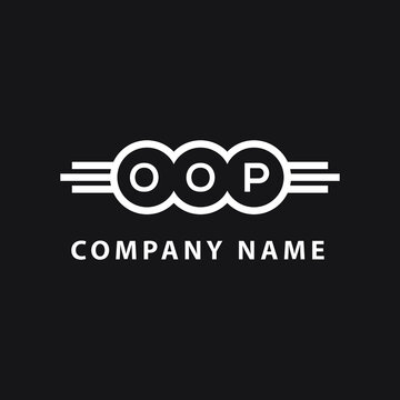 OOP letter logo design on black background. OOP  creative initials letter logo concept. OOP letter design.