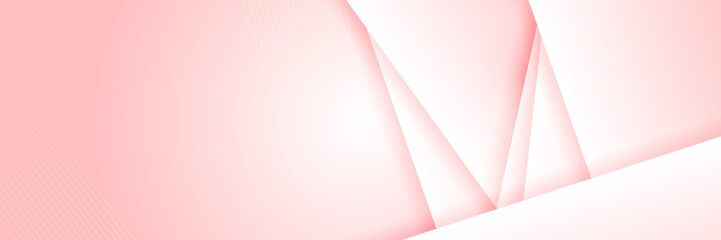 Modern light pink and gold abstract background. Abstract geometric shape pink gold background with light and shadow 3D layered for presentation design.