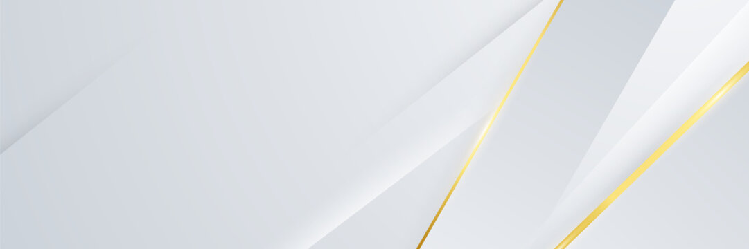 Abstract White And Gold Luxury Banner Background