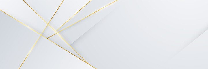 Luxury shape white and gold Abstract presentation design background. Vector abstract graphic design banner pattern background template.
