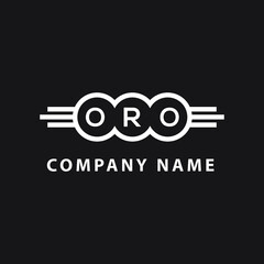 ORO letter logo design on black background. ORO  creative initials letter logo concept. ORO letter design.