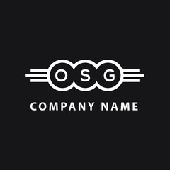 OSG letter logo design on black background. OSG  creative initials letter logo concept. OSG letter design.