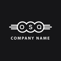 OSQ letter logo design on black background. OSQ  creative initials letter logo concept. OSQ letter design.
