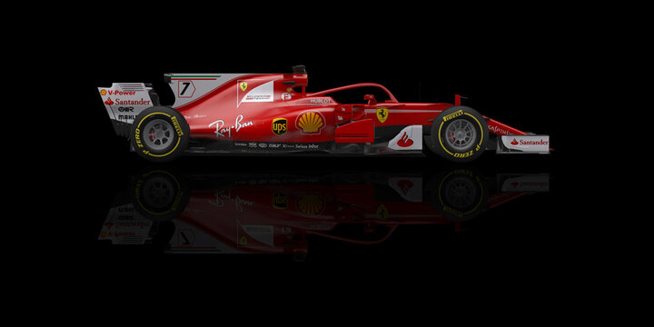 Ferrari Sf71h Formula One F1 Racing Car 2018 Black Studio